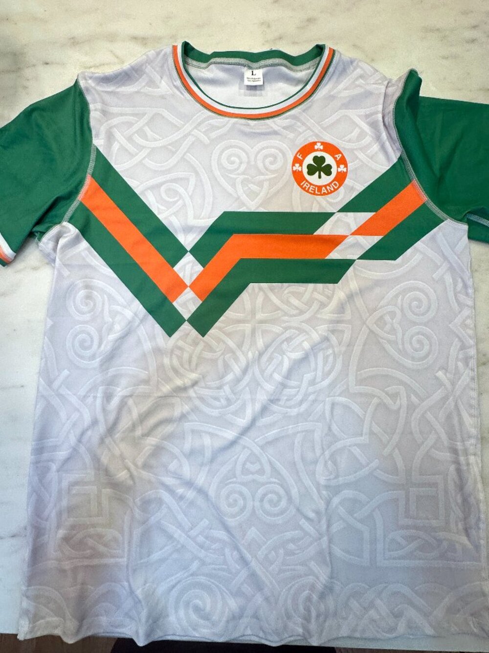 Eire Ireland Concept Retro Soccer Football Jersey US Men's L